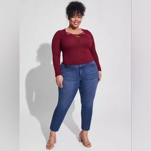 Perfect Skinny Ankle Premium Stretch Mid-Rise Jean - PLUS SIZE 10R (C2-7)